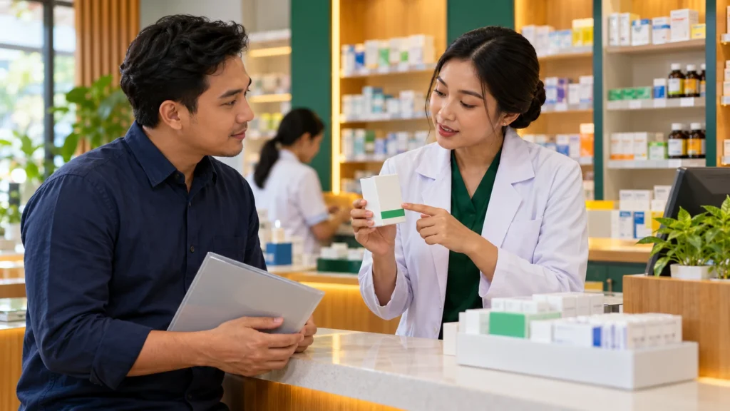 Ilustrasi persiapan pengambilan obat Program Rujuk Balik di apotek